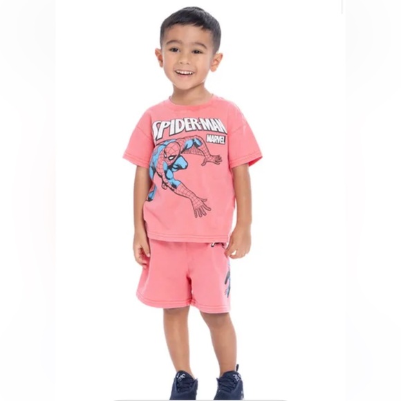 Marvel Other - Spider-Man Kids T-Shirt and Shorts Set Sz 4T